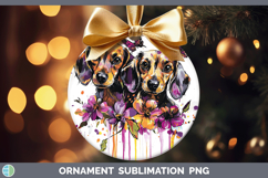 GorgeousDogs 01 Purple Drips Ornament design.