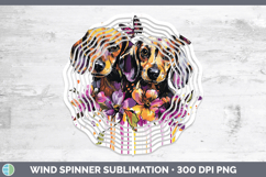 GorgeousDogs 01 Purple Drips Wind Spinner design.