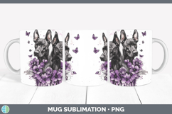 GorgeousDogs 01 Purple Drips Mug Wrap design.