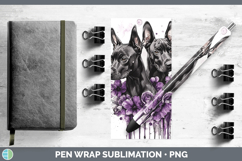 GorgeousDogs 01 Purple Drips Pen Wrap design.