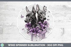 GorgeousDogs 01 Purple Drips Wind Spinner design.