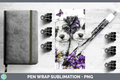 GorgeousDogs 01 Purple Drips Pen Wrap design.