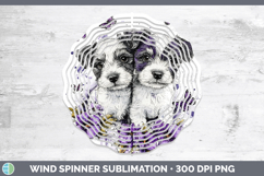 GorgeousDogs 01 Purple Drips Wind Spinner design.