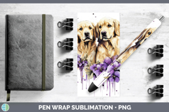 GorgeousDogs 01 Purple Drips Pen Wrap design.