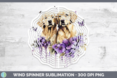 GorgeousDogs 01 Purple Drips Wind Spinner design.