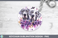 GorgeousDogs 01 Purple Drips Keychain design.