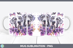 GorgeousDogs 01 Purple Drips Mug Wrap design.