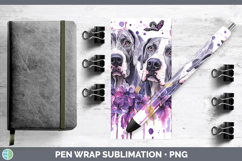 GorgeousDogs 01 Purple Drips Pen Wrap design.