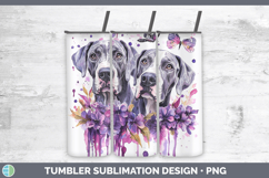GorgeousDogs 01 Purple Drips Tumbler design.