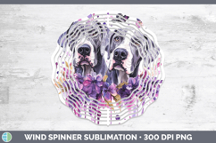 GorgeousDogs 01 Purple Drips Wind Spinner design.