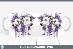 GorgeousDogs 01 Purple Drips Mug Wrap design.