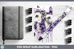 GorgeousDogs 01 Purple Drips Pen Wrap design.