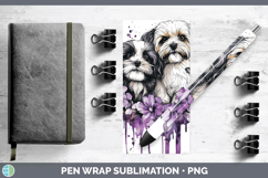 GorgeousDogs 01 Purple Drips Pen Wrap design.