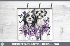 GorgeousDogs 01 Purple Drips Tumbler design.
