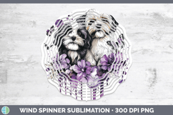 GorgeousDogs 01 Purple Drips Wind Spinner design.