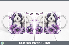 GorgeousDogs 01 Purple Drips Mug Wrap design.