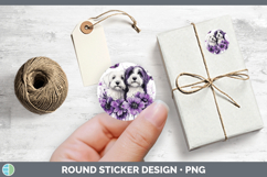 GorgeousDogs 01 Purple Drips Stickers design.