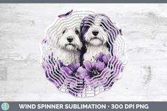 GorgeousDogs 01 Purple Drips Wind Spinner design.