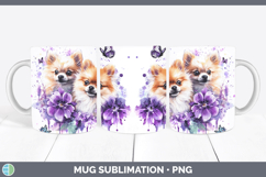 GorgeousDogs 01 Purple Drips Mug Wrap design.