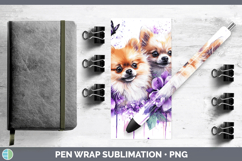 GorgeousDogs 01 Purple Drips Pen Wrap design.