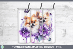 GorgeousDogs 01 Purple Drips Tumbler design.