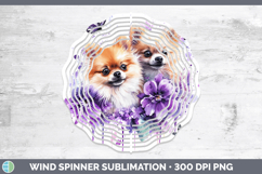 GorgeousDogs 01 Purple Drips Wind Spinner design.