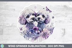 GorgeousDogs 01 Purple Drips Wind Spinner design.