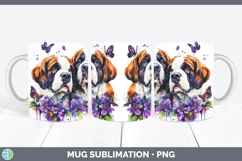 GorgeousDogs 01 Purple Drips Mug Wrap design.
