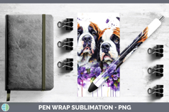 GorgeousDogs 01 Purple Drips Pen Wrap design.