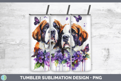GorgeousDogs 01 Purple Drips Tumbler design.