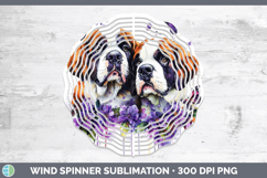 GorgeousDogs 01 Purple Drips Wind Spinner design.