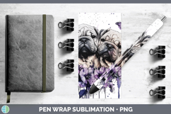 GorgeousDogs 01 Purple Drips Pen Wrap design.
