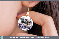 GorgeousDogs 01 Purple Drips Round Earrings design.