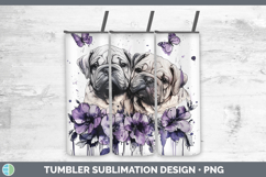 GorgeousDogs 01 Purple Drips Tumbler design.