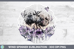 GorgeousDogs 01 Purple Drips Wind Spinner design.