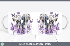 GorgeousDogs 01 Purple Drips Mug Wrap design.
