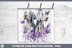 GorgeousDogs 01 Purple Drips Tumbler design.
