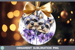 GorgeousDogs 01 Purple Drips Ornament design.