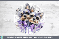 GorgeousDogs 01 Purple Drips Wind Spinner design.