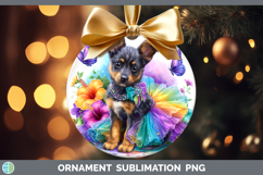 GorgeousDogs 01 Rainbow Summer Ornament design.