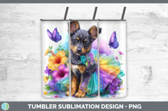 GorgeousDogs 01 Rainbow Summer Tumbler design.