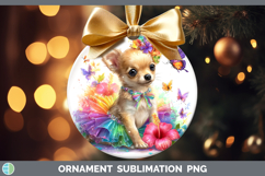 GorgeousDogs 01 Rainbow Summer Ornament design.