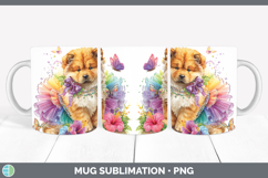 GorgeousDogs 01 Rainbow Summer Mug Wrap design.