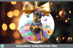 GorgeousDogs 01 Rainbow Summer Ornament design.
