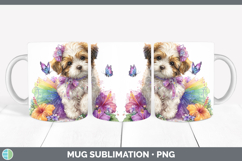 GorgeousDogs 01 Rainbow Summer Mug Wrap design.