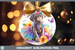 GorgeousDogs 01 Rainbow Summer Ornament design.