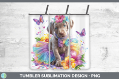 GorgeousDogs 01 Rainbow Summer Tumbler design.