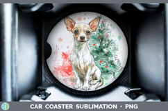 GorgeousDogs 01 Splash Christmas Car Coaster design.