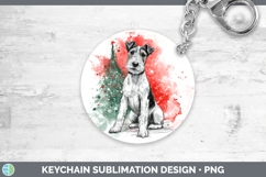 GorgeousDogs 01 Splash Christmas Keychain design.