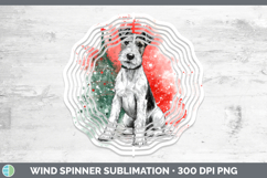 GorgeousDogs 01 Splash Christmas Wind Spinner design.